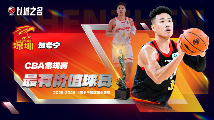开云娱乐-CBA官方：贺希宁首次当选常规赛MVP+入选一阵 成深圳队史首人